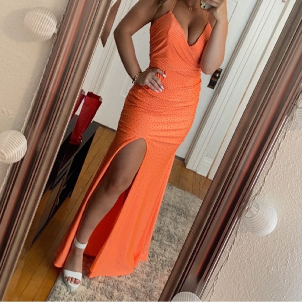 Bright Orange Prom Dress *Negotiable Price*